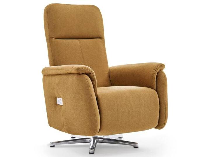 Calizza Interiors Olivin Relaxsessel manuell oder motorisch verstellbar - Flachgewebe Eco-Soil 23 mais , mit motorischer Verstellung & Akku, Modern, Zeitlos, automatische Fußteilverstellung, automatische Rückenteilverstellung, manuelle Fußteilverstellung, manuelle Sitzteilverstellung von Wohnparc