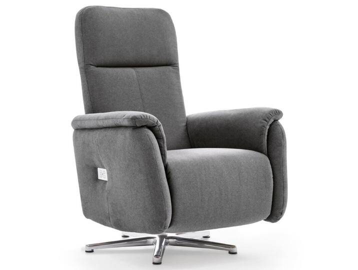 Calizza Interiors Olivin Relaxsessel manuell oder motorisch verstellbar - Flachgewebe in Samt-Optik multiCOLOR 1032 grey , mit motorischer Verstellung, Modern, Zeitlos, automatische Fußteilverstellung, automatische Rückenteilverstellung, manuelle Fußteilverstellung, manuelle Sitzteilverstellung von Wohnparc