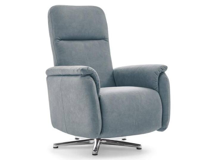 Calizza Interiors Olivin Relaxsessel manuell oder motorisch verstellbar - Microfaser Bulus 16 steel , mit Feststellhebel, Modern, Zeitlos, automatische Fußteilverstellung, automatische Rückenteilverstellung, manuelle Fußteilverstellung, manuelle Sitzteilverstellung von Wohnparc