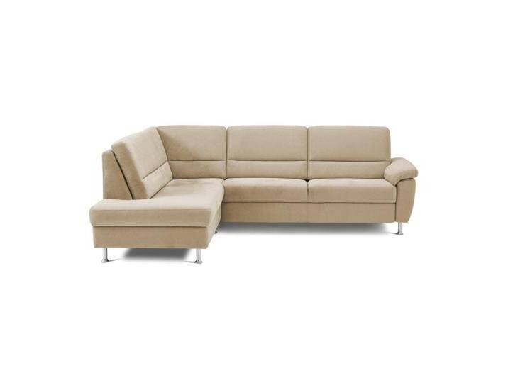 Calizza Interiors Onyx Ecksofa optional mit Schlaffunktion - Flachgewebe multicolor 1048 sand , ohne Funktion , links, Modern, Zeitlos, ohne Funktion von Wohnparc