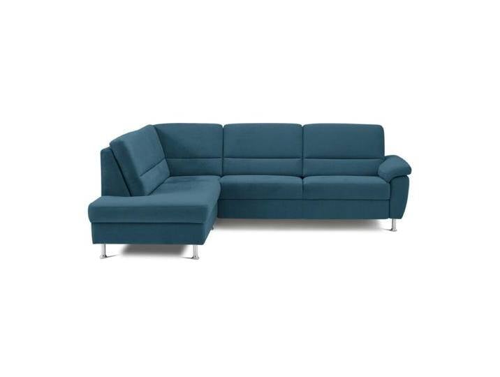 Calizza Interiors Onyx Ecksofa optional mit Schlaffunktion - Flachgewebe multicolor 1078 nachtblau , ohne Funktion , links von Wohnparc