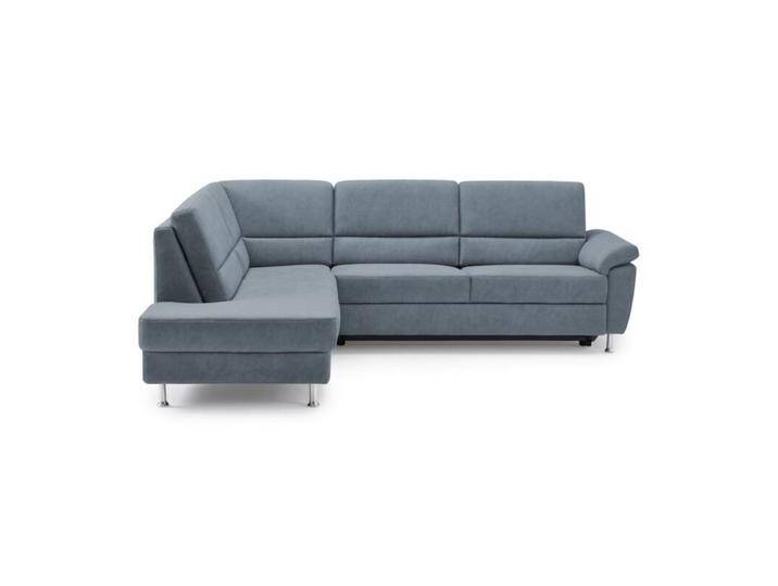Calizza Interiors Onyx Ecksofa optional mit Schlaffunktion - Microfaser Bulus 16 steel , Schlaffunktion , links von Wohnparc