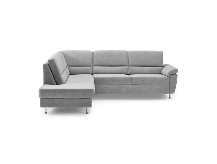 Calizza Interiors Onyx Ecksofa optional mit Schlaffunktion - Microfaser Bulus 32 silber , ohne Funktion , links von Wohnparc