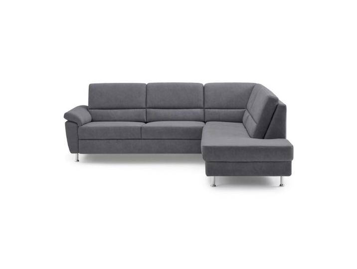 Calizza Interiors Onyx Ecksofa optional mit Schlaffunktion - Microfaser Bulus 9 anthrazit , ohne Funktion , rechts von Wohnparc