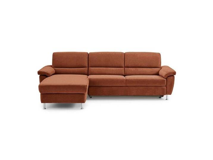 Calizza Interiors Onyx Sofa mit Longchair - Flachgewebe Eco-Soil 96 haselnuss , Schlaffunktion , links von Wohnparc