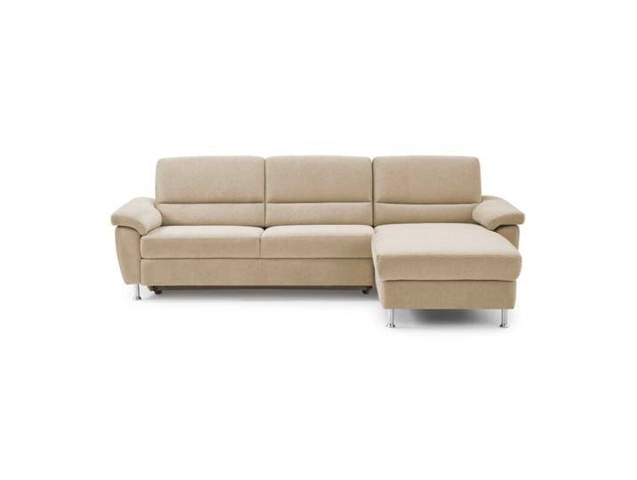 Calizza Interiors Onyx Sofa mit Longchair - Flachgewebe multicolor 1048 sand , Schlaffunktion , rechts von Wohnparc