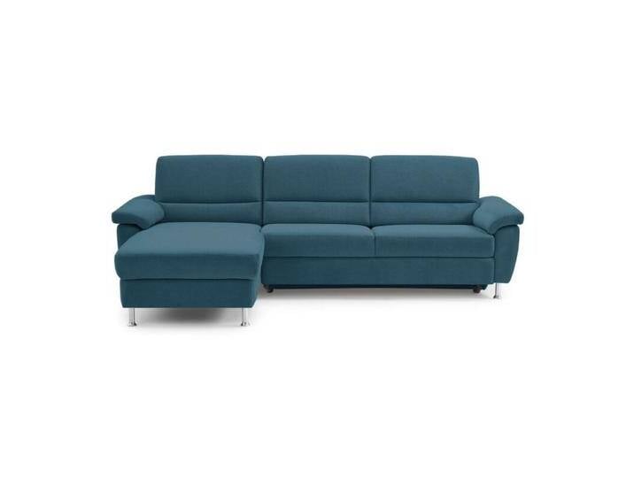 Calizza Interiors Onyx Sofa mit Longchair - Flachgewebe multicolor 1078 nachtblau , Schlaffunktion , links, Modern, Zeitlos, Schlaffunktion von Wohnparc