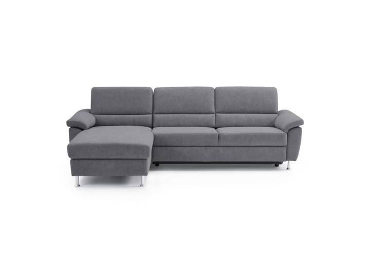 Calizza Interiors Onyx Sofa mit Longchair - Microfaser Bulus 9 anthrazit , Schlaffunktion , links von Wohnparc