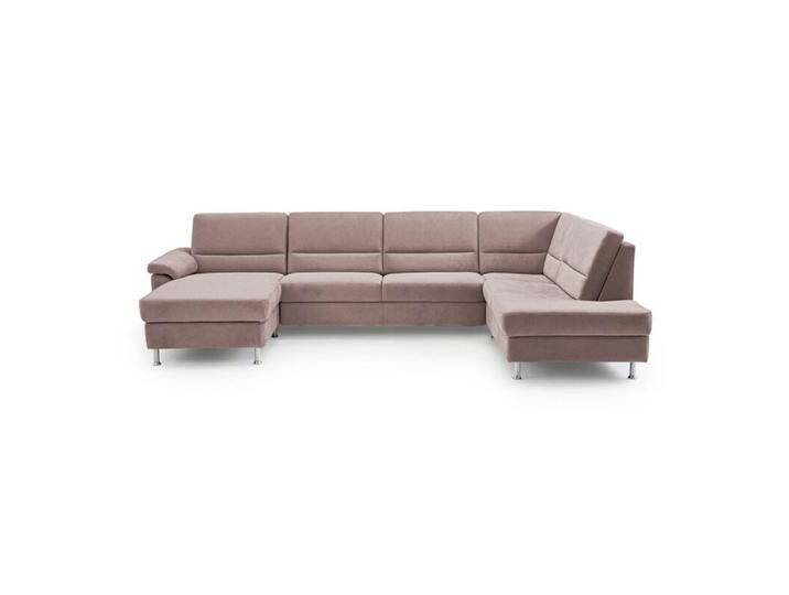 Calizza Interiors Onyx Wohnlandschaft optional mit Schlaffunktion und Bettkasten - Flachgewebe Eco-Soil 70 magnolie , ohne Funktion , links von Wohnparc