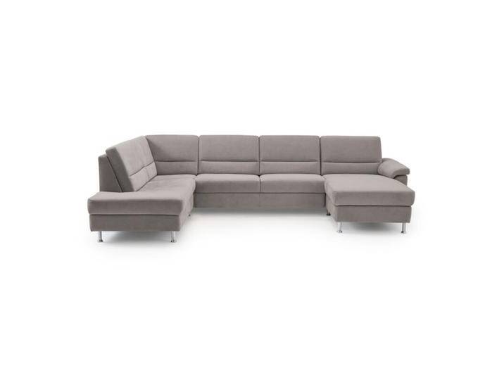 Calizza Interiors Onyx Wohnlandschaft optional mit Schlaffunktion und Bettkasten - Flachgewebe multicolor 1011 fels , ohne Funktion , rechts von Wohnparc