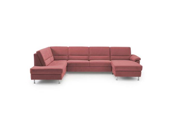 Calizza Interiors Onyx Wohnlandschaft optional mit Schlaffunktion und Bettkasten - Flachgewebe multicolor 1031 paprika , ohne Funktion , rechts von Wohnparc