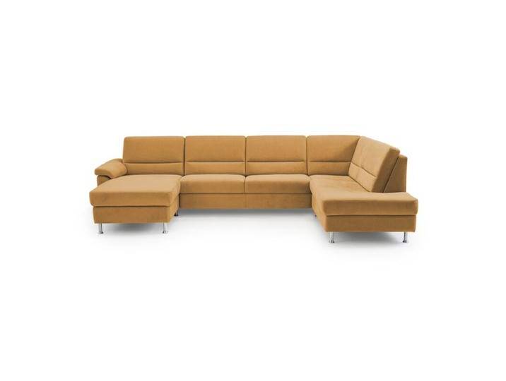 Calizza Interiors Onyx Wohnlandschaft optional mit Schlaffunktion und Bettkasten - Flachgewebe multicolor 1075 mais , ohne Funktion , links von Wohnparc