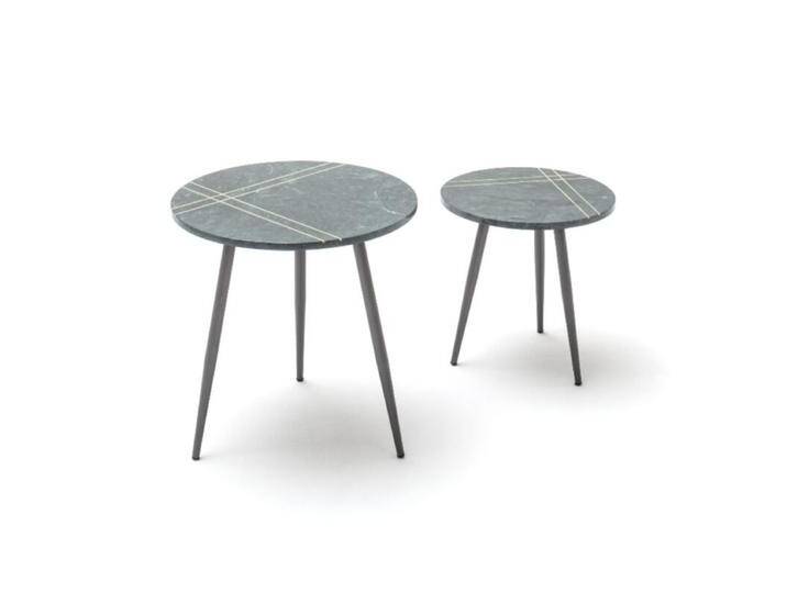 Comfort Republic Marmoro Beistelltisch 2er Set rund Marmor, Industrial, Modern von Wohnparc