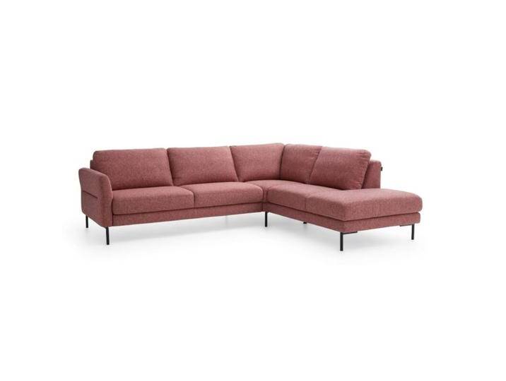 Contur Einrichten Enna Ecksofa - Flachgewebe Marinet 95 coral , ohne Funktion , rechts, Modern, Skandinavisch, manuelle Armteilverstellung, automatische Sitztiefenverstellung von Wohnparc