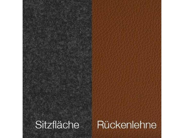 Contur Penthouse Armlehnstuhl mit Schlittenfuß - Textilgewebe Future Middengrijs & Leder Tendens Saddle Brown , Standard Contur Penthouse Armlehnstuhl mit Schlittenfuß - Textilgewebe Future Middengrijs & Leder Tendens Saddle Brown , Standard von Wohnparc