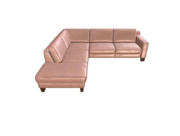 Couchliebe Hamburg Polsterecke - Echtleder Credo linen , links , Wall-Free-Funktion , inkl. Kopfstütze von Wohnparc