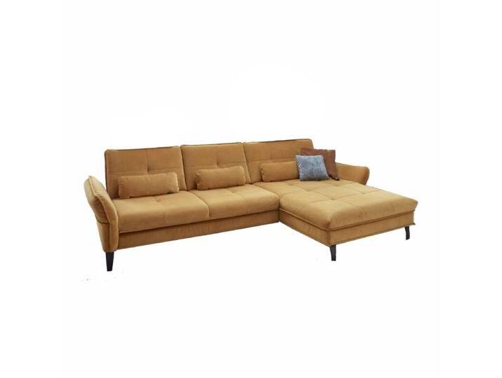 Couchliebe Key West Ecksofa - Samt Salsa curry , ohne Funktion , rechts von Wohnparc