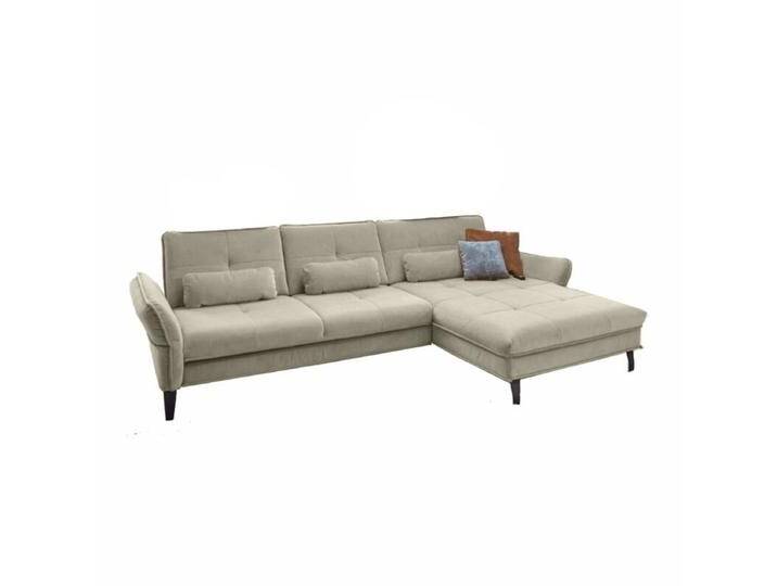 Couchliebe Key West Ecksofa - Samt Salsa natur , ohne Funktion , rechts von Wohnparc
