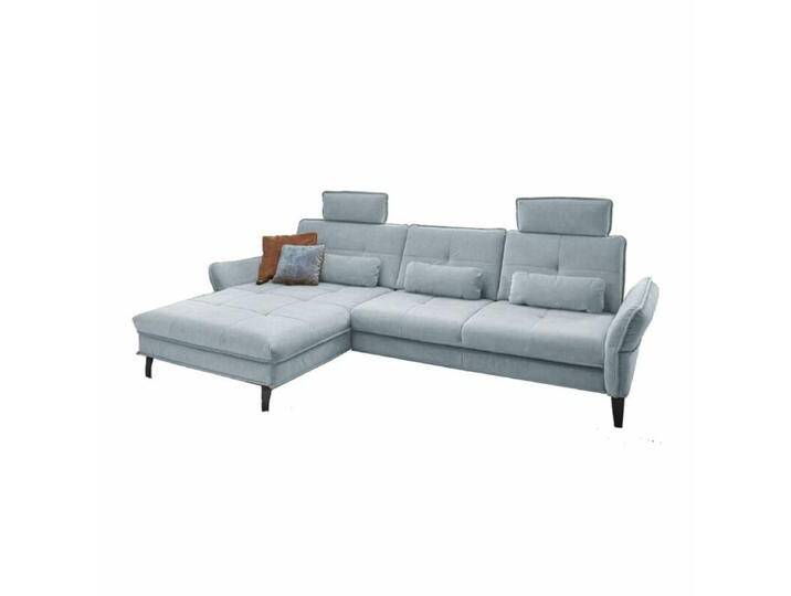 Couchliebe Key West Ecksofa - Samt Salsa sky , Komfort-Funktion , links von Wohnparc