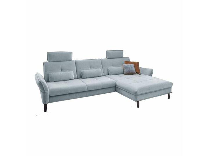 Couchliebe Key West Ecksofa - Samt Salsa sky , Komfort-Funktion , rechts von Wohnparc