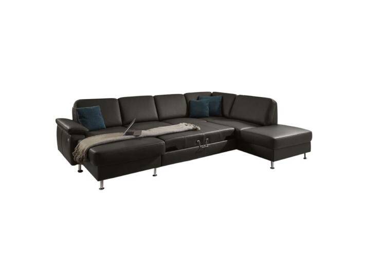 Couchliebe Prato Wohnlandschaft - Echtleder Torro schoko , Schlaffunktion , ohne Zusatzausstattung , Ja von Wohnparc