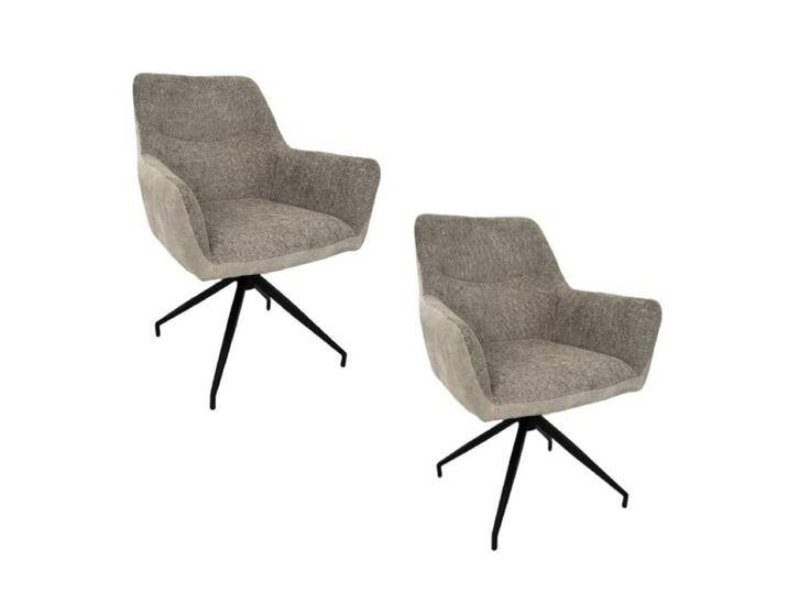 Louming Marybel Armlehnstuhl drehbar, im 2er-Set - Strukturgewebe LB2303-07 Latte Macchiato Microvelours LB3122-3 Latte Macchiato, Esszimmerstuhl, Schalenstuhl, 360° drehbar, mit Autoreturn, elegantes Design, Bezug im Farb-und Materialmix, Modern, Zeitlos, Drehfunktion, Rückholfunktion Louming Marybel Armlehnstuhl drehbar, im 2er-Set - Strukturgewebe LB2303-07 Latte Macchiato Microvelours LB3122-3 Latte Macchiato, Esszimmerstuhl, Schalenstuhl, 360° drehbar, mit Autoreturn, elegantes Design, Bezug im Farb-und Materialmix, Modern, Zeitlos, Drehfunktion, Rückholfunktion von Wohnparc