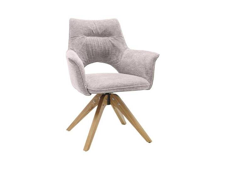 Louming Maryla Armlehnstuhl drehbar - Textilgewebe Brego 034 cappucchino von Wohnparc