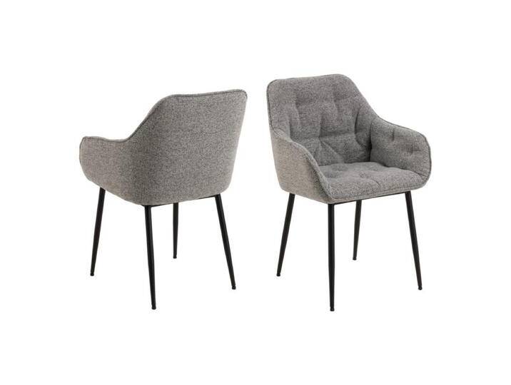 Trendstore Alisha Bouclé Polsterstuhl - Bouclé Monza grau von Wohnparc