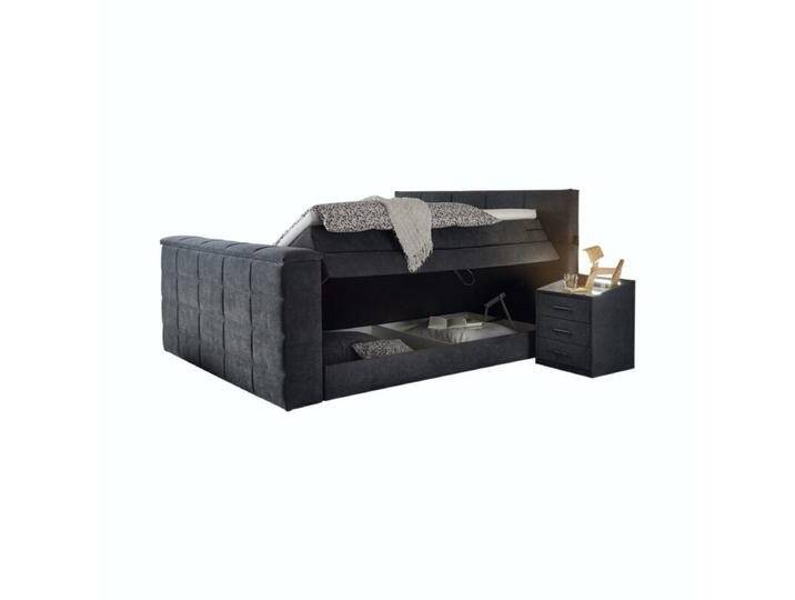 Trendstore Benni Boxspringbett mit Motor, TV-Halterung und Bettkasten - Microvelours Uran 04 anthrazit , 180 x 200 , Bettkasten und TV-Halterung Trendstore Benni Boxspringbett mit Motor, TV-Halterung und Bettkasten - Microvelours Uran 04 anthrazit , 180 x 200 , Bettkasten und TV-Halterung von Wohnparc