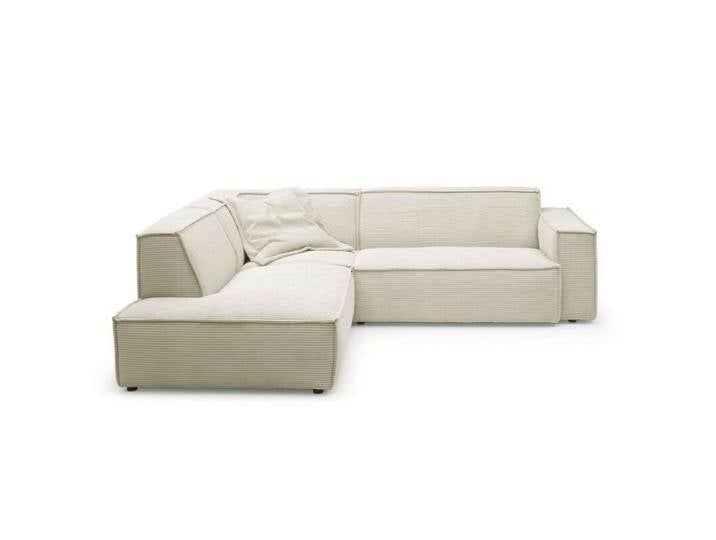 Trendstore Calina Ecksofa in Cord - Cord nature , links , inkl. Kissen, Modern, Zeitlos von Wohnparc