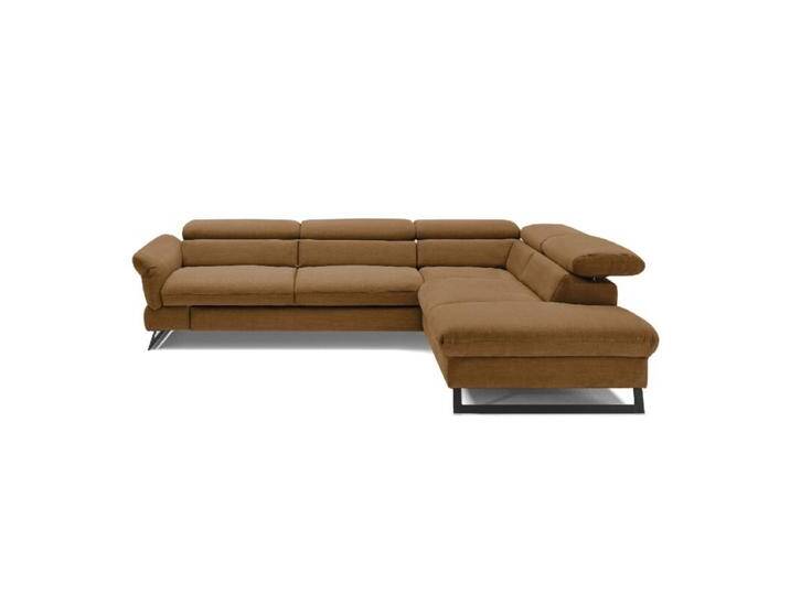 Trendstore Cassandra Ecksofa - Webstoff Campsbay cognac , Kopfteilverstellung & Schlaffunktion , rechts von Wohnparc