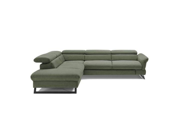 Trendstore Cassandra Ecksofa - Webstoff Campsbay grün , Kopfteilverstellung & Schlaffunktion , links von Wohnparc
