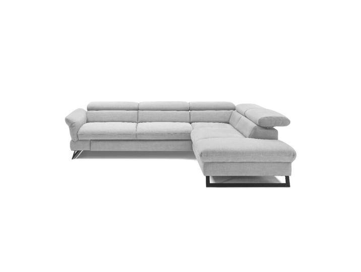 Trendstore Cassandra Ecksofa - Webstoff Campsbay hellgrau , Kopfteilverstellung & Schlaffunktion , rechts von Wohnparc