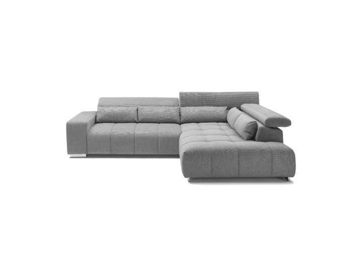 Trendstore Christel Ecksofa wahlweise mit Hocker - Chenille Boston stone , inkl. Hocker , rechts, Modern, manuelle Kopfteilverstellung von Wohnparc