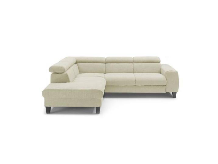 Trendstore Corin Ecksofa - Webstoff All Senses creme , Kopfteilverstellung & Schlaffunktion , links von Wohnparc