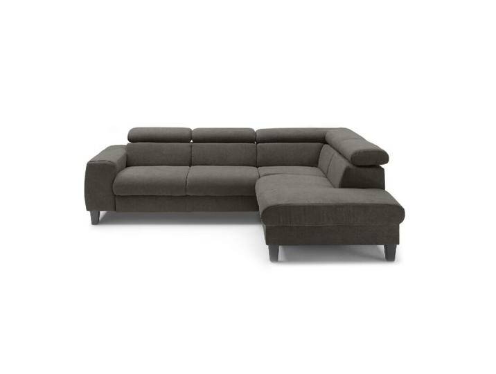 Trendstore Corin Ecksofa - Webstoff All Senses dunkelbraun , Kopfteilverstellung, Schlaffunktion & Ladestation Smartphone , rechts von Wohnparc