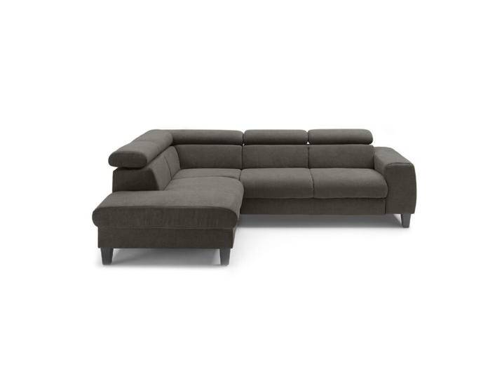 Trendstore Corin Ecksofa - Webstoff All Senses dunkelbraun , Kopfteilverstellung , links von Wohnparc