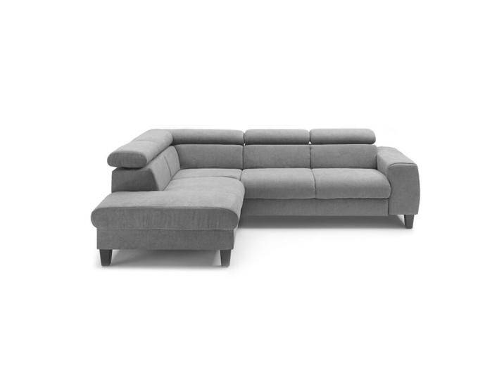 Trendstore Corin Ecksofa - Webstoff All Senses grau , Kopfteilverstellung, Schlaffunktion & Ladestation Smartphone , links von Wohnparc