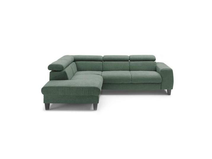 Trendstore Corin Ecksofa - Webstoff All Senses grün , Kopfteilverstellung & Schlaffunktion , links von Wohnparc