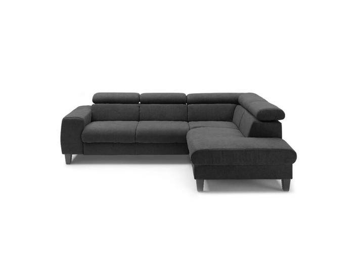 Trendstore Corin Ecksofa - Webstoff All Senses schwarz , Kopfteilverstellung & Schlaffunktion , rechts von Wohnparc