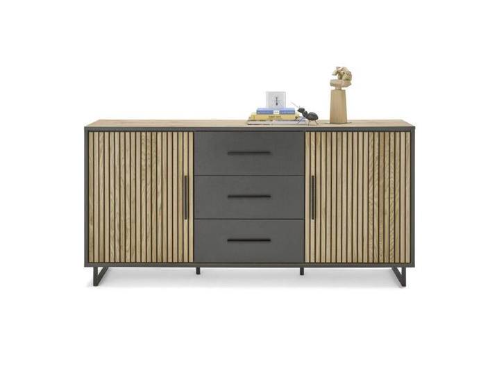 Trendstore Ela Sideboard mit Akustikpaneelen, Industrial, Modern, Natur von Wohnparc