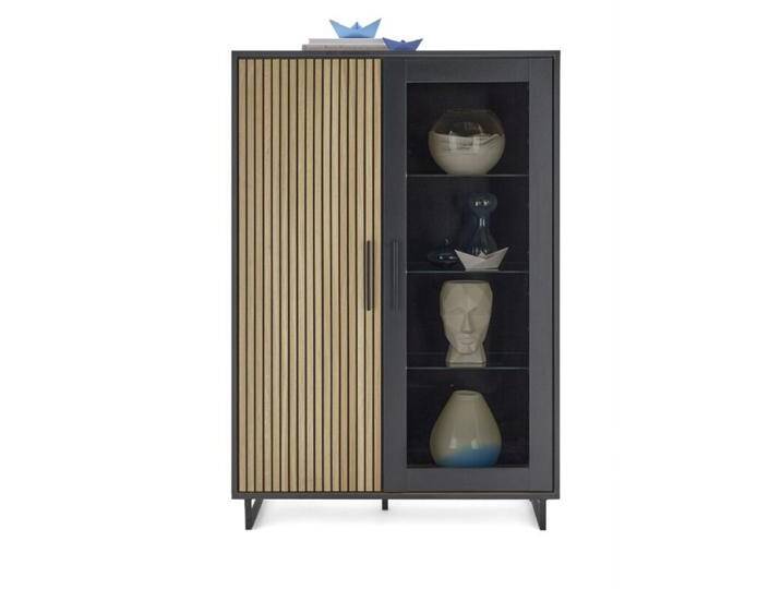 Trendstore Ela Vitrine halbhoch mit Akustikpaneelen, Industrial, Modern, Natur Trendstore Ela Vitrine halbhoch mit Akustikpaneelen, Industrial, Modern, Natur von Wohnparc
