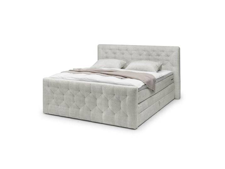 Trendstore Evellin Boxspringbett in Bouclé, inkl. 2 Matratzen und Topper - Cremona 04 Taupe Trendstore Evellin Boxspringbett in Bouclé, inkl. 2 Matratzen und Topper - Cremona 04 Taupe von Wohnparc