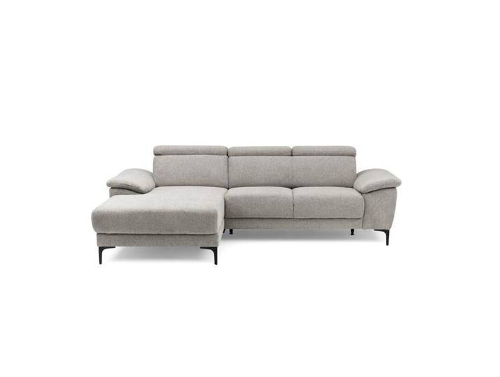 Trendstore Ezra Ecksofa inkl. Kopfteilverstellung, optional mit Sitztiefenverstellung und Relaxfunktion - Flachgewebe Aragon taupe , links , ohne Komfort-Funktionsset von Wohnparc