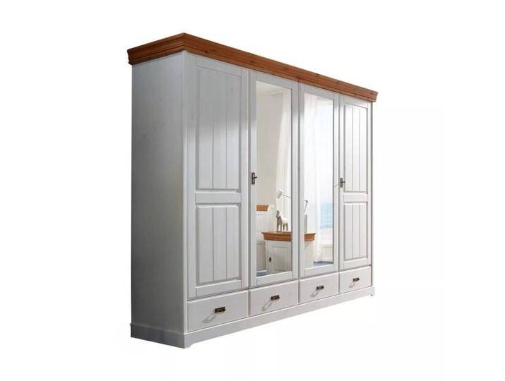 Trendstore Gaius Kleiderschrank aus Kiefer mit 4 Türen und 2 Schubladen Trendstore Gaius Kleiderschrank aus Kiefer mit 4 Türen und 2 Schubladen von Wohnparc