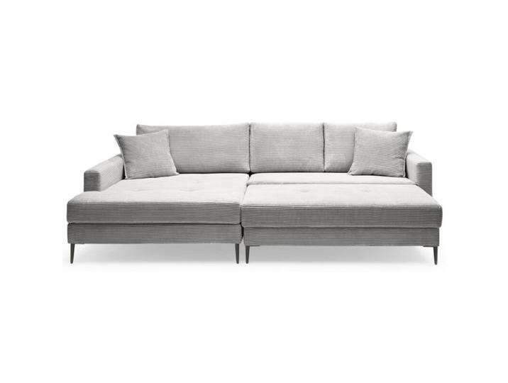 Trendstore Hilary Ecksofa in Cord mit Megahocker - Cord Zoom dove , links, Modern von Wohnparc