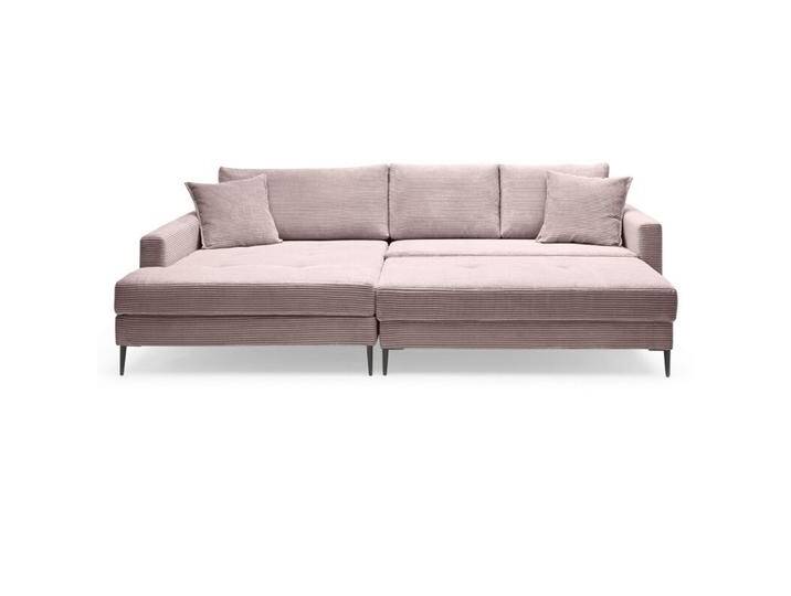Trendstore Hilary Ecksofa in Cord mit Megahocker - Cord Zoom flamingo , links von Wohnparc