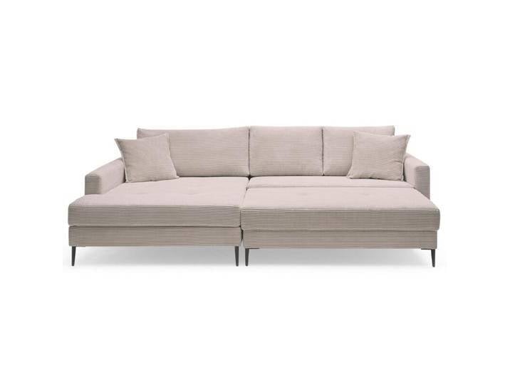 Trendstore Hilary Ecksofa in Cord mit Megahocker - Cord Zoom mink , links, Modern von Wohnparc