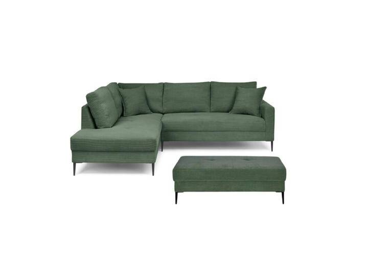 Trendstore Hilary Ecksofa mit Umbauecke in Cord – inkl. Hocker - Cord Zoom wintermoss , links von Wohnparc