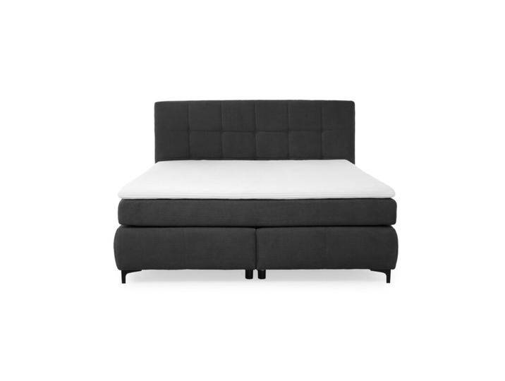 Trendstore Jale Mix/Max Boxspringbett in Microfaser, inkl. 2 Matratzen und Topper - Microfaser 403/06 schwarz , Hart Medium, Schlafzimmer, Kopfteil mit Steppung, mit Matratzen und Topper, bequeme Polsterung, trendiger Bezug in Microfaser, Modern, Zeitlos von Wohnparc